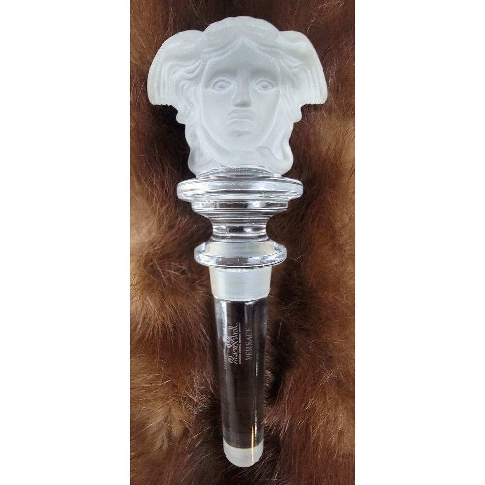 Rosenthal Versace Medusa Crystal Decanter Stopper Replacement Frosted Medusa
